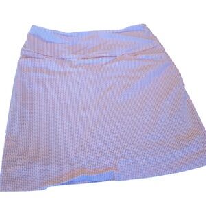 S.C. & Co. Womens Coral White Geometric Print Athletic Golf Tennis Skort Medium